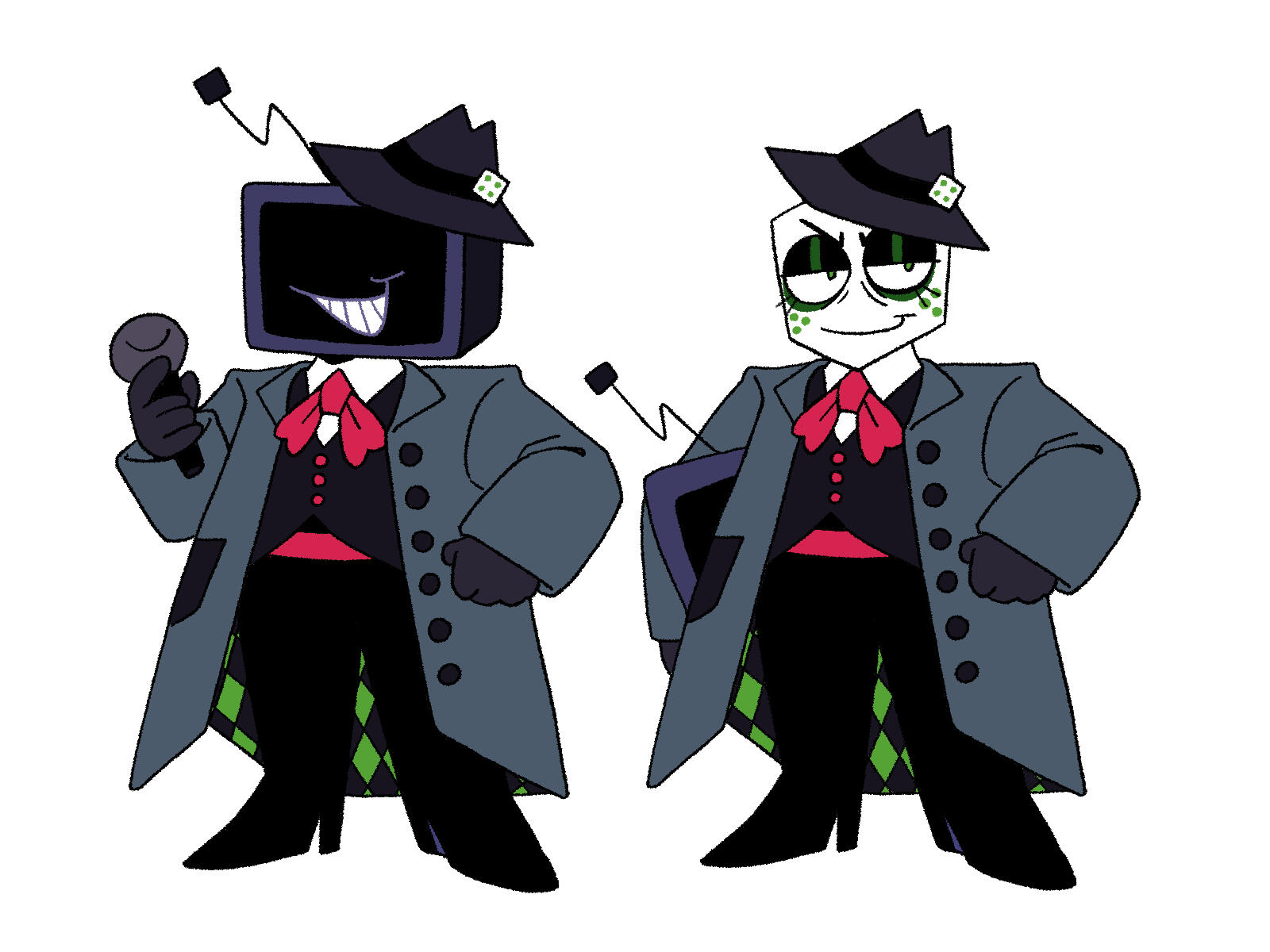 Battat, with her TV head Mike alter ego.