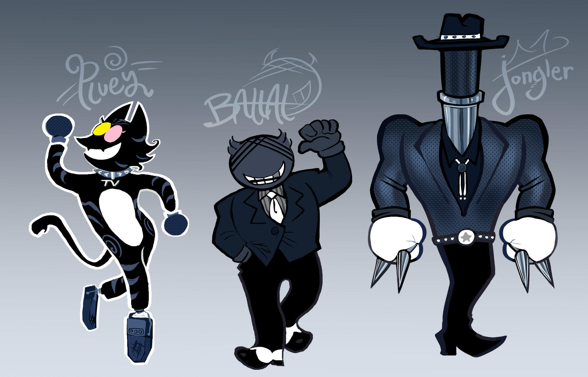 Battat with her fellow Mikes, disguised. ( credit : underfell )