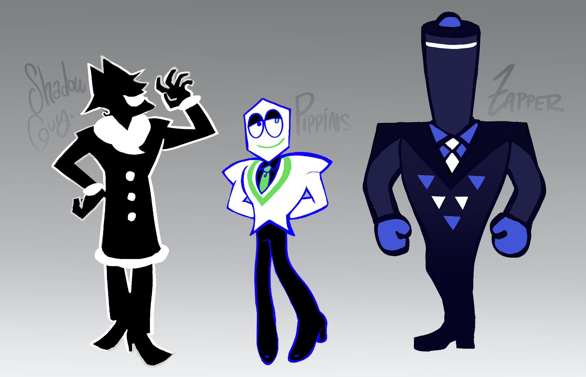 Battat with her fellow Mikes, undisguised. ( credit : underfell )